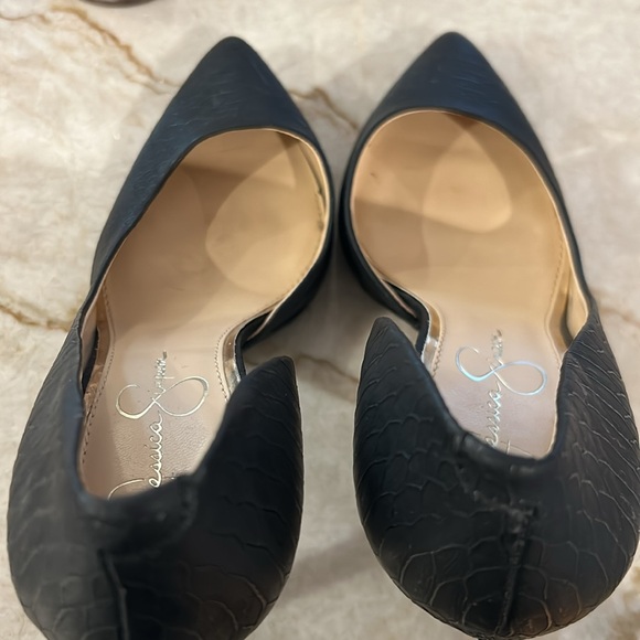 Black textured pumps 3 inch heel - Picture 6 of 8